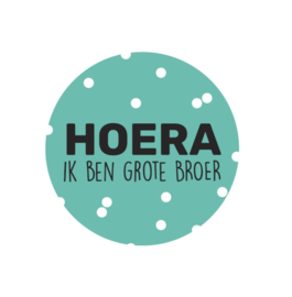 Sticker | Hoera ik ben grote broer