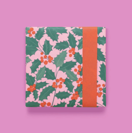 Cadeaupapier | Holly Leaves - Red