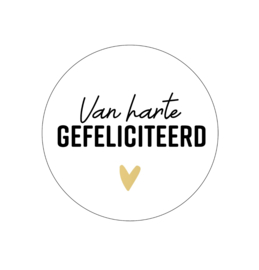 Sticker | Van harte gefeliciteerd