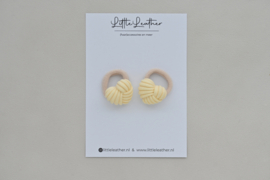 Haarelastiekjes Minne off white - 2 stuks
