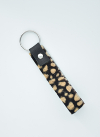 Sleutelhanger baby cheetah (zwart/bruin)