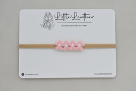 Haarband bloem Elin klein - licht roze