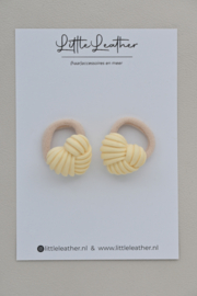 Haarelastiekjes Minne off white - 2 stuks