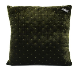 Kussen velours dark green