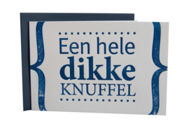 Kaart zomaar | Een hele dikke knuffel | blauw