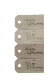Kerst labels | Merry Christmas | goud