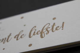 Kaart liefde | Pssssst... jij bent de liefste! | goud