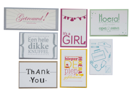 Kaarten set | Set Hallo letterpress