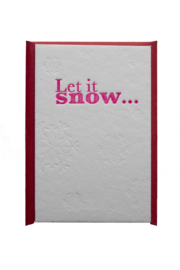 Kerstkaart | Let is snow | 850 gram | neon roze