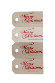 Kerst labels | Merry Christmas | rood