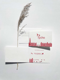 Geboortekaartje | letterpress  | 10 x 15 cm | 2 drukgangen| ' Skyline Amsterdam ' vanaf