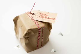 Kerst labels | Merry Christmas | rood