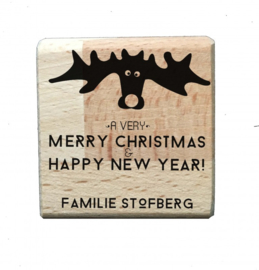 Stempel kerst | Moose | persoonlijke naam