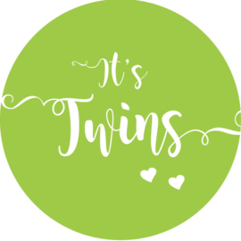 Geboorte sluitzegels | Tweeling | It's twins | groen