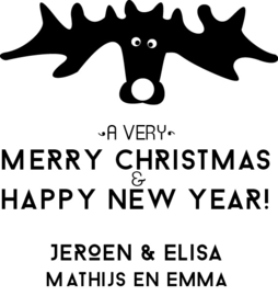 Stempel kerst | Moose | persoonlijke naam