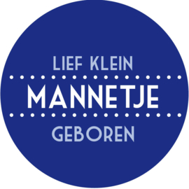 Geboorte sluitzegels | Lief klein mannetje | marine blauw