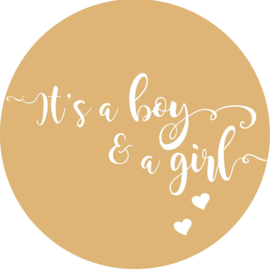 Geboorte sluitzegels | Tweeling | It’s a boy & girl | zand