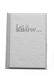 Kerstkaart | Let is snow | 850 gram | zilver