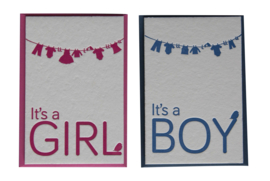 Kaart geboorte | It's a boy | blauw