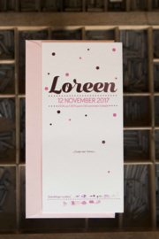 Geboortekaartje | letterpress  | 10 x 20 cm | Folie druk | 'Loreen confetti' vanaf