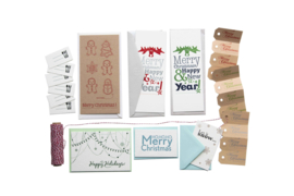 Kerstkaarten en labels  | Set 'rood/groen/blauw'