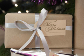 Kerst labels | Merry Christmas | goud