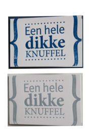 Kaart zomaar | Een hele dikke knuffel | zilver