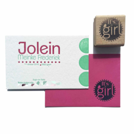 Geboortekaartje | letterpress  | Minimalistisch |  11 x 17 cm | 'Jolein' vanaf