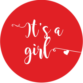 Geboorte sluitzegels | It's a girl | rood