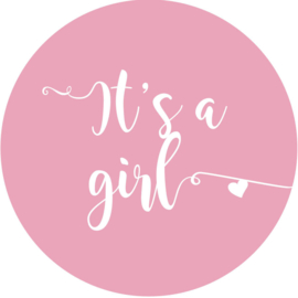 Geboorte sluitzegels | It's a girl | licht roze