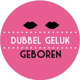 Geboorte sluitzegels | Tweeling | Lippen | fuchsia roze