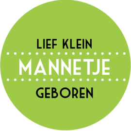 Geboorte sluitzegels | Lief klein mannetje | groen