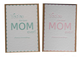 Kaart Moederdag | You’re the best mom ever | rosé quartz
