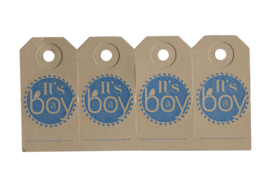 Labels| It's a boy | blauw