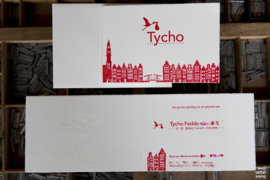 Geboortekaartje | letterpress  | 10 x 15 cm | 2 drukgangen| ' Skyline Amsterdam ' vanaf