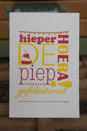 Kaarten set | Set Hallo letterpress