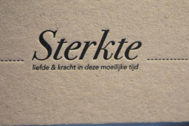 Kaart condoleance |  Sterkte | zwart | kraft dik