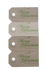 Kerstkaart en labels  | Set 'Feestdagen'  | rood/groen