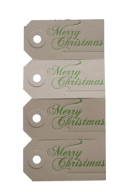 Kerst labels | Merry Christmas | groen