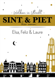 Set Sinterklaas | Raambord of poster met aftelkalender | goud/rood/zwart vanaf