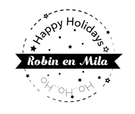 Stempel kerst | Happy Hollidays | persoonlijke naam