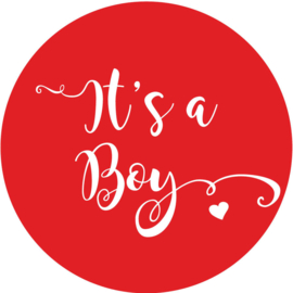 Geboorte sluitzegels | It's a boy | rood