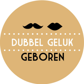 Geboorte sluitzegels | Tweeling | Snor & lip dubbel geluk | zand