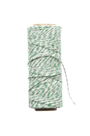 Twine touw | Bakkerstouw | donker groen/wit