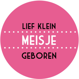 Geboorte sluitzegels | Lief klein meisje | fuchsia roze