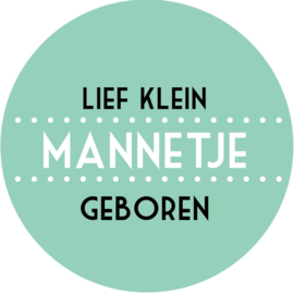 Geboorte sluitzegels | Lief klein mannetje | mint