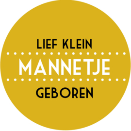 Geboorte sluitzegels | Lief klein mannetje | okergeel