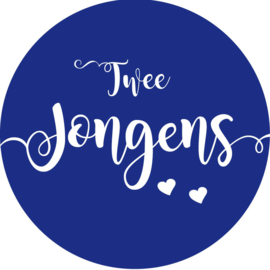 Geboorte sluitzegels | Tweeling | Twee jongens | marine blauw