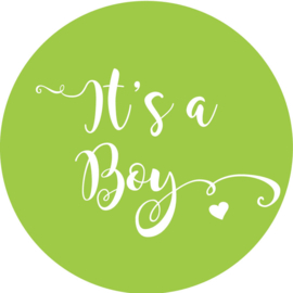 Geboorte sluitzegels | It's a boy | groen