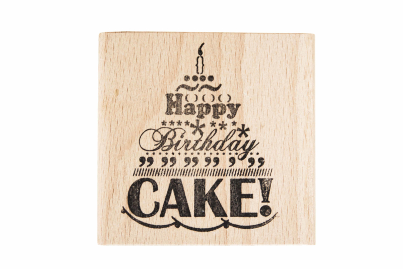 Stempel verjaardag | Happy birthday cake